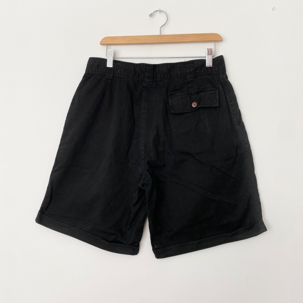 SOLD-Vintage black bermuda shorts - Picture 2 of 5
